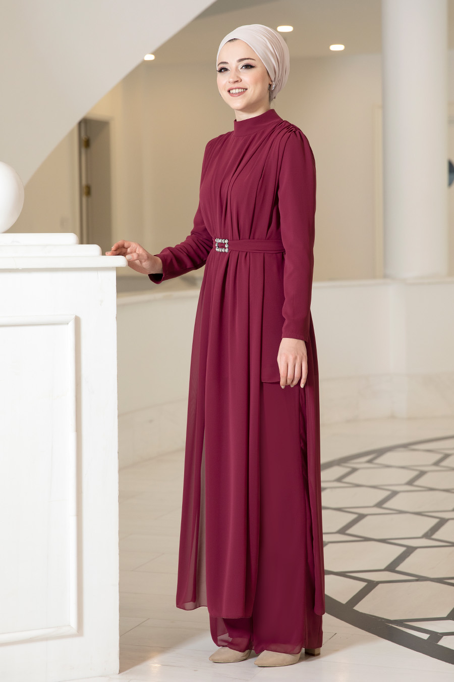 FUCSHIA TUNIC AND PANT SUIT 